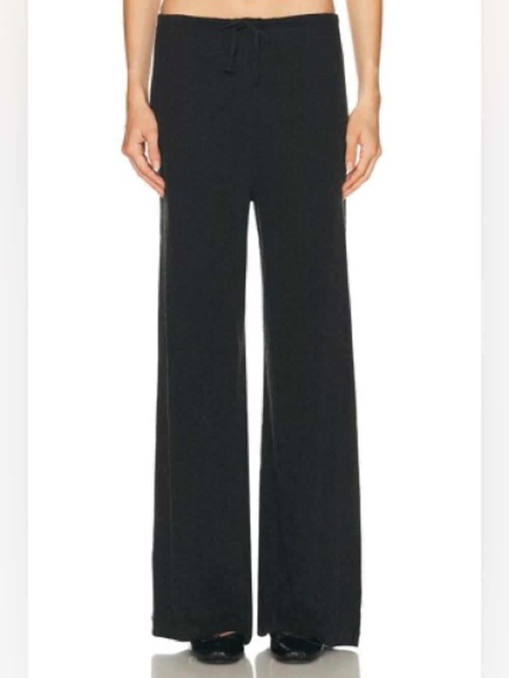 New Enza Costa Tissue Cashmere Drawcord Pant Black